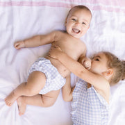 baby oasis blue gingham diaper cover