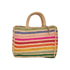 manebi sunset bag large natural raffia rainbow