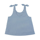 girls navy stripe tie knot tank