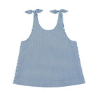 girls navy stripe tie knot tank