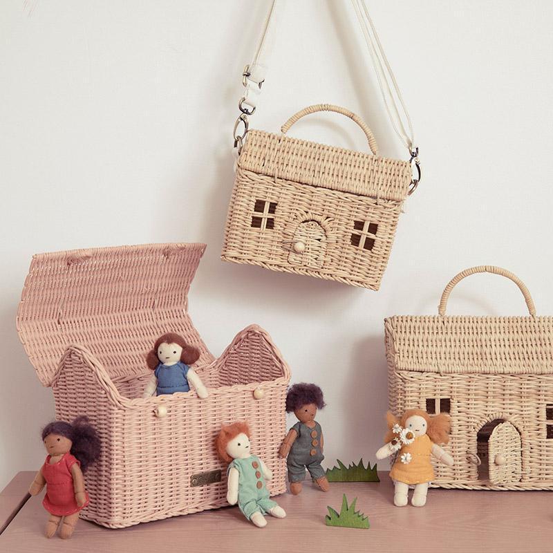 Wicker house purse outlet
