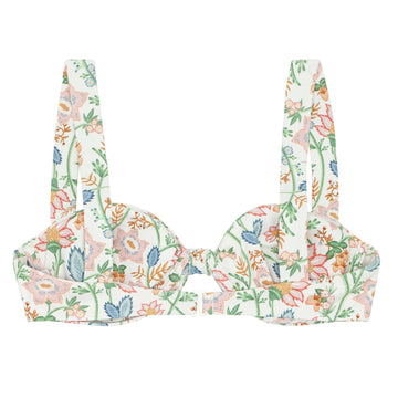 minnow x daphne oz women's wild bloom floral gathered bikini top