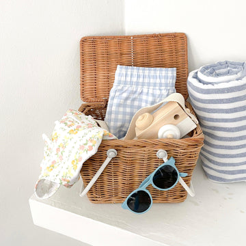 olli ella piki picnic basket, natural