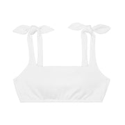 women's alys white tie knot bikini top