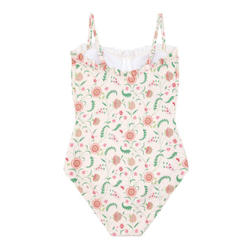 minnow x sister parish women's cloister botanical ruffle edge one piece