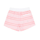 boys sorbet pink stripe boardie with pockets