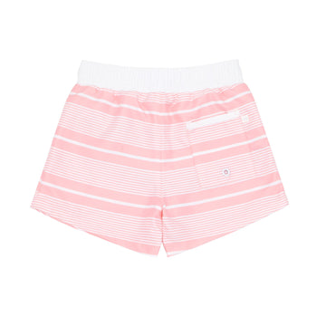 boys sorbet pink stripe boardie with pockets