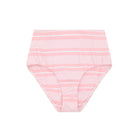 women's sorbet pink stripe high waisted bikini bottom