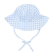 baby oasis blue gingham sun hat