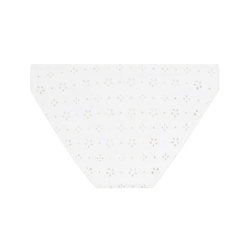 women's white eyelet bikini bottom