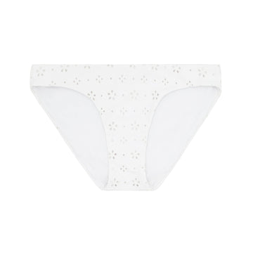 women's white eyelet bikini bottom