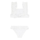 girls white eyelet ruffle bikini