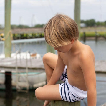 boys breton stripe boardie