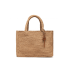 manebi small tan raffia sunset bag