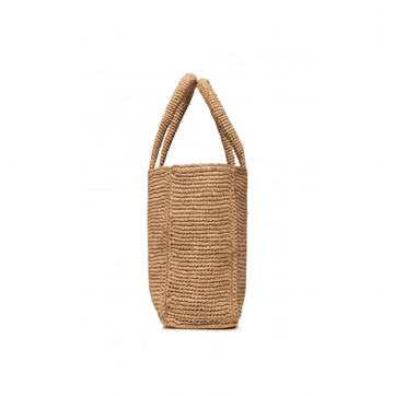 manebi small tan raffia sunset bag