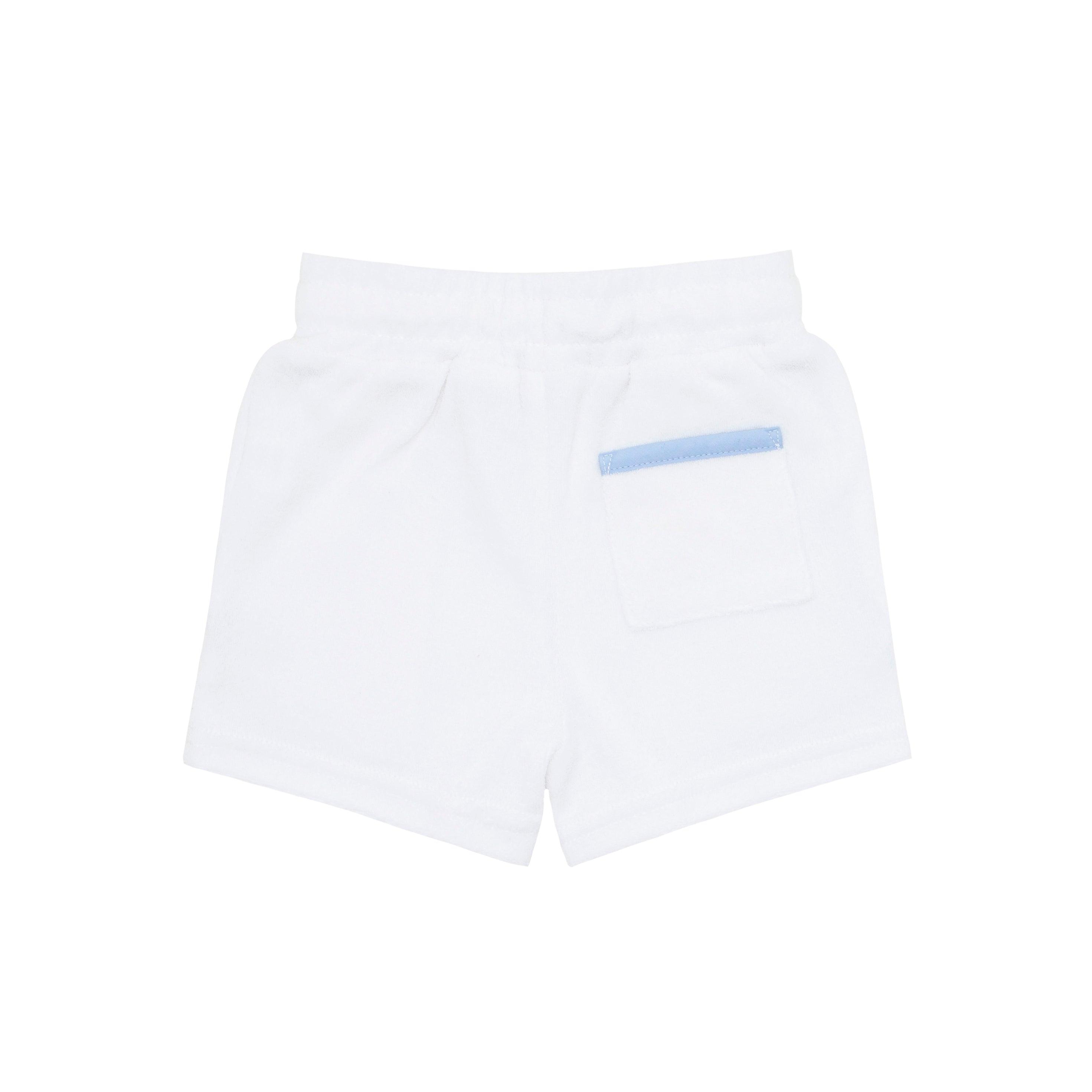 boys white french terry short | minnow swim