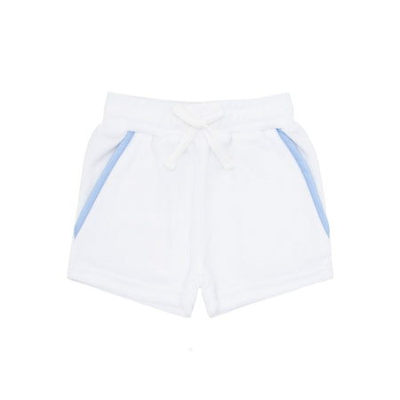 boys white french terry short | minnow swim
