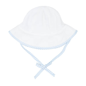 baby white french terry sun hat