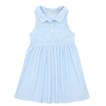 girls powder blue stripe french terry tennis dress minnow girls powder blue stripe french terry tennis dress minnow