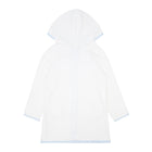 unisex white french terry hooded zipper coverup