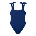 women's navy tie knot one piece