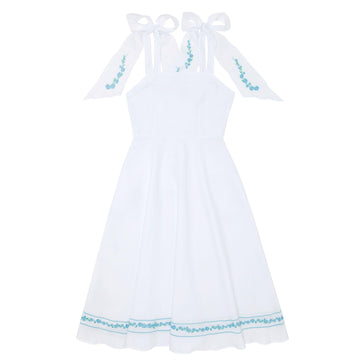 minnow x fanm mon women's coconut grove white tie knot dress