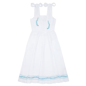 minnow x fanm mon women's coconut grove white tie knot dress