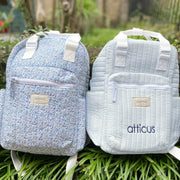 powder blue stripe backpack