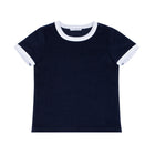 unisex navy french terry ringer tee