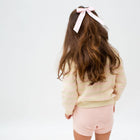 unisex cream and pink stripe knit sweater