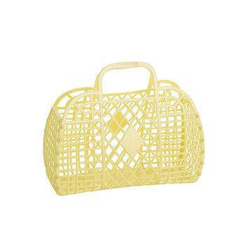 sun jellies retro basket, yellow