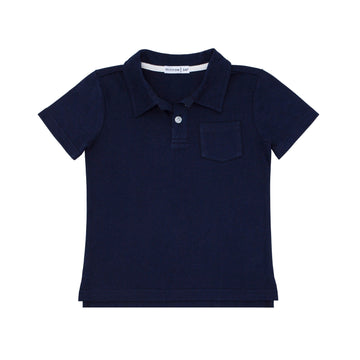 boys navy cotton polo