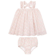 baby antique floral flutter tank bloomer set