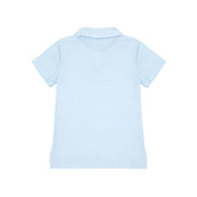 boys powder blue stripe cotton polo