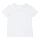 unisex white peter pan collar shirt