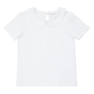 unisex white peter pan collar shirt