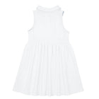 girls white french terry tennis dress